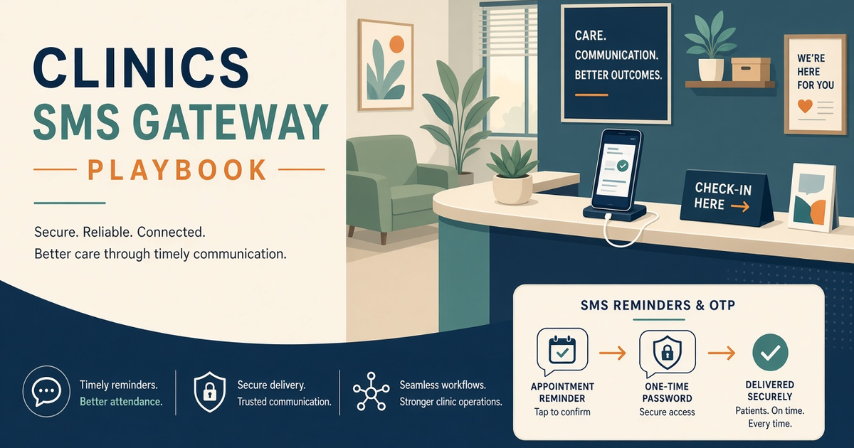Featured illustration for Android SMS Gateway for clinics: Playbook