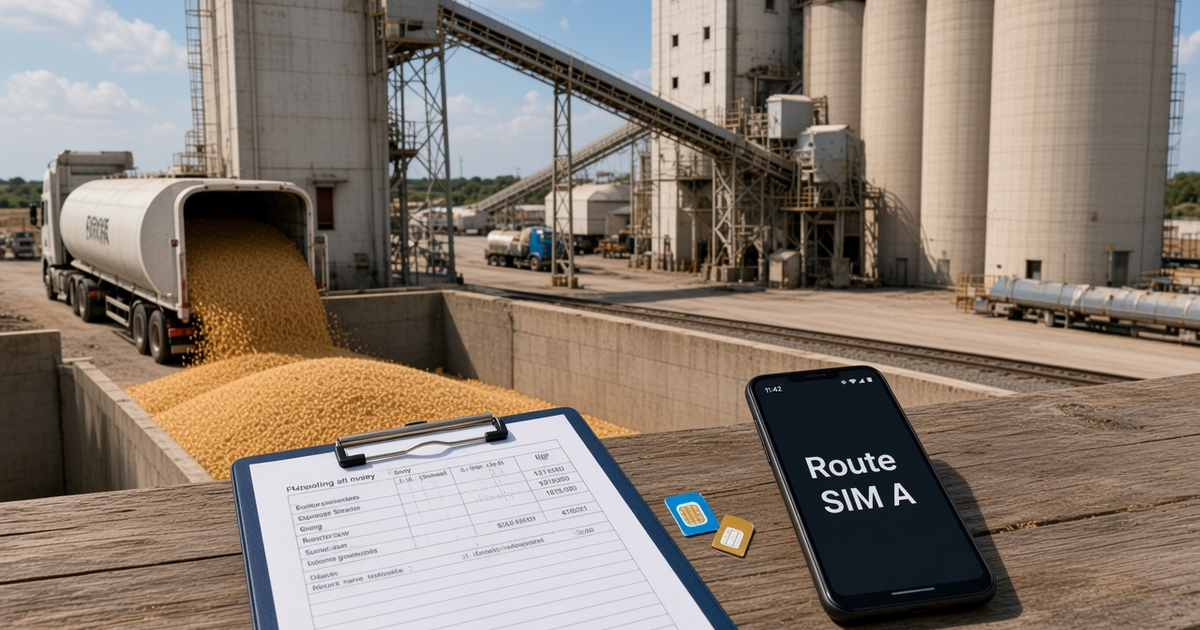 Featured illustration for Android SMS Gateway Scenario 147: Logistics dual SIM routing in practice