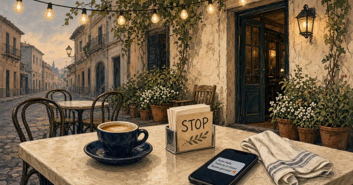 Featured illustration for Android SMS Gateway Scenario 1819: Restaurants auto-reply and STOP in practice