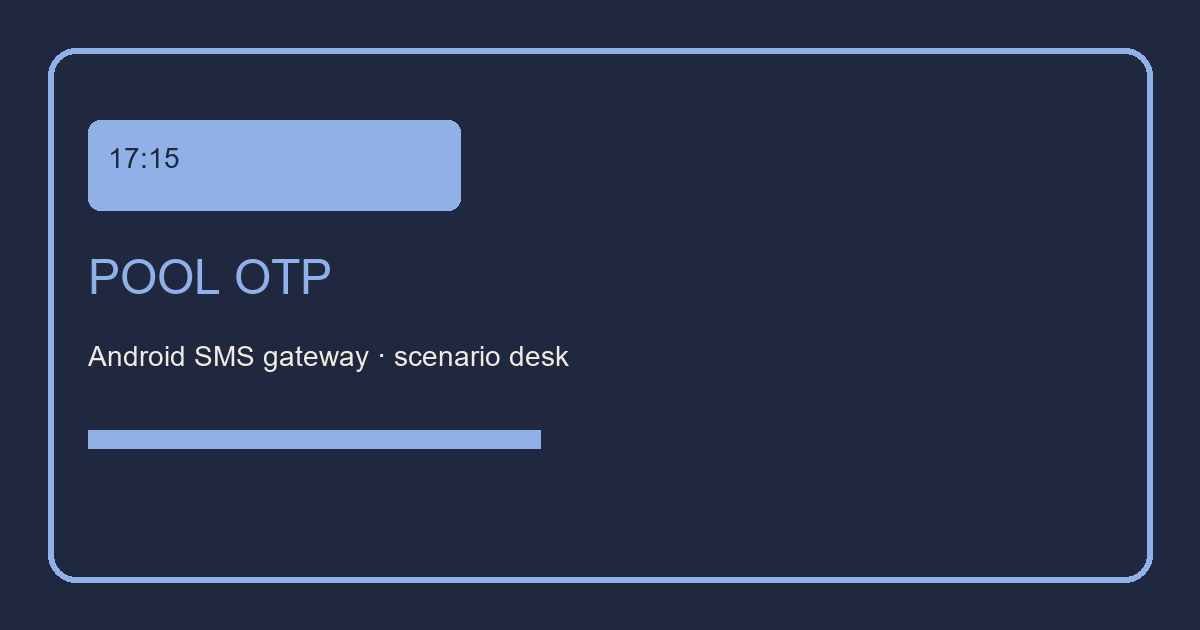 Featured illustration for Android SMS Gateway Scenario 432: Appointment businesses OTP priority queue in practice