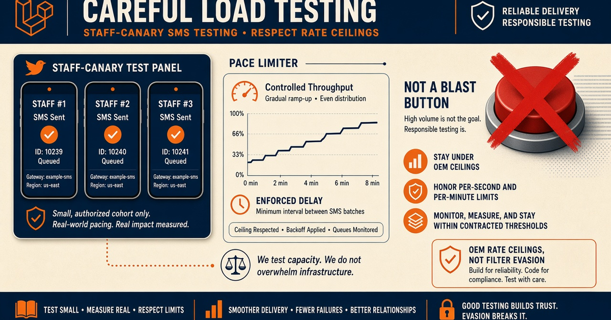 Featured illustration for Laravel / Frameworks: How to load test carefully